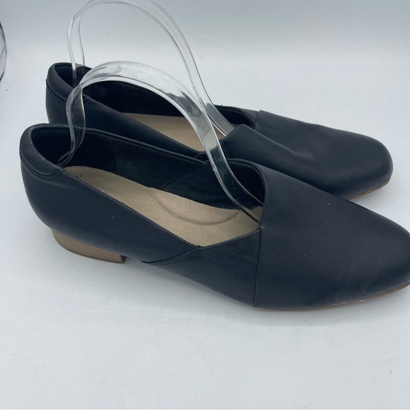 Clarks Shoes - Clarks Women's Juliet Palm Loafer Size 11 Flat Slip On Shoe Black Leather Casual